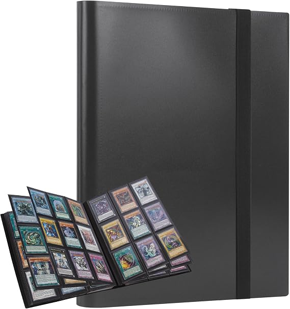 ECOSEAO 9-Pocket Trading Card Binder, 540 Pockets Card Album Holder,Card Collection Folder for MTG, Yu-Gi-Oh!, Sports Trading Cards (Black)