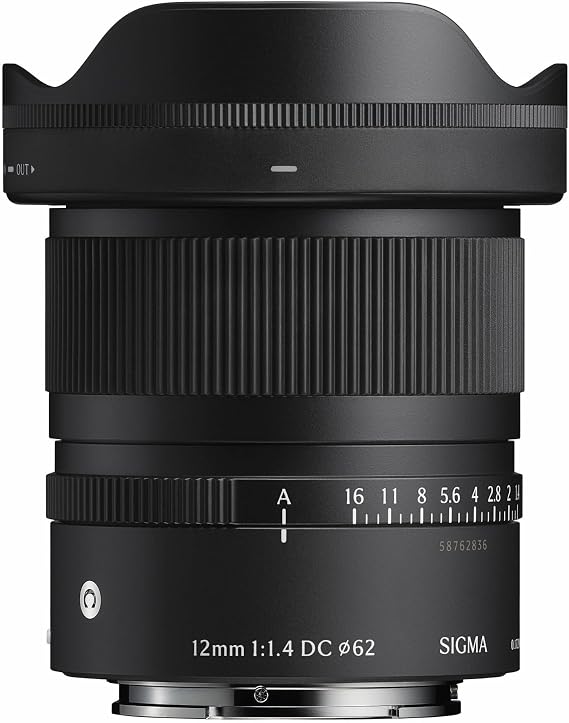 Sigma 12mm F1.4 DC | Contemporary for Sony E | 12mm f/1.4 ultra-wide lens with stepping motor and 62mm filter thread for vlogging, landscapes and astrophotography