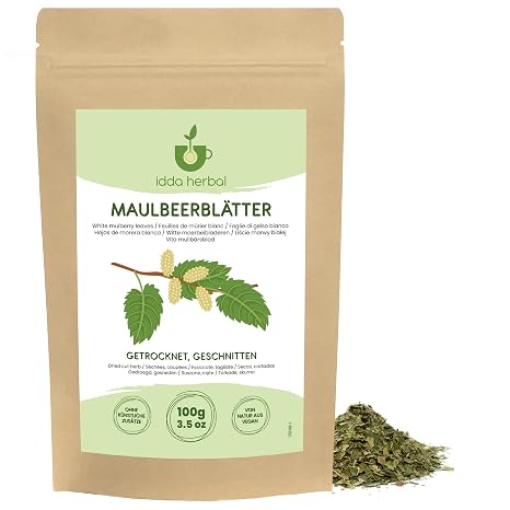 IDDA Herbal Mulberry Leaf Tea 100 g Mulberry Leaves Cut for Herbal Tea and Mulberry Leaf Tea