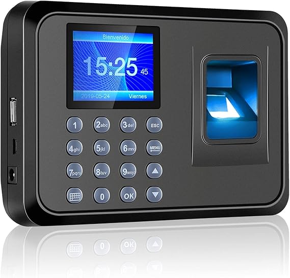 Time Clock Biometric Fingerprint Time Attendance System Clock Recorder Employee Recognition Recording Device Electronic Machine Office Electronics Products
