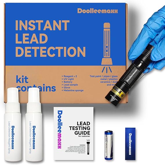 Lead Paint Test Kit, Up to 4800 Uses, UV Light Visible Refill for Ceramics