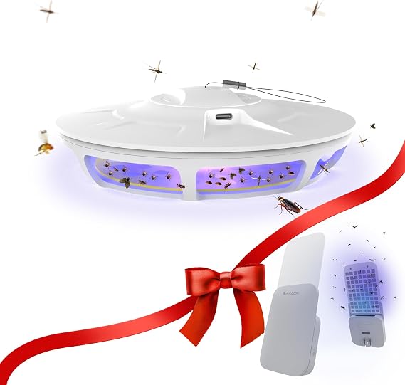 Mosalogic Grey Fly Trap with Flea Trap for Inside Your Home Fly Insect Trapper