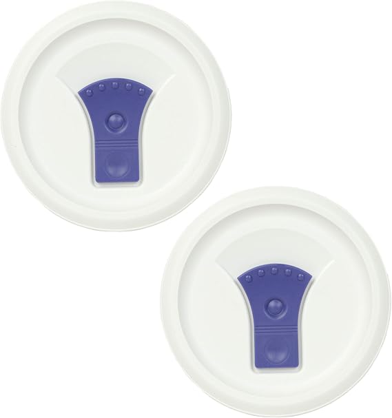 Corningware FM-22-VPC 20oz French White Round Soup Mug Pop-Ins Vented Lid - 2 Pack