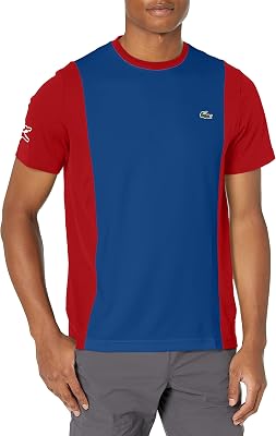 Lacoste Mens Sport Short Sleeve Colorblock Ultra Dry Pique T-Shirt