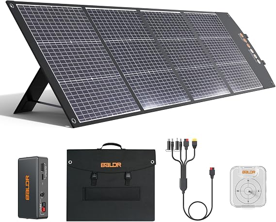 BALDR 200W Foldable Solar Panel, Portable Charger for Power Stations