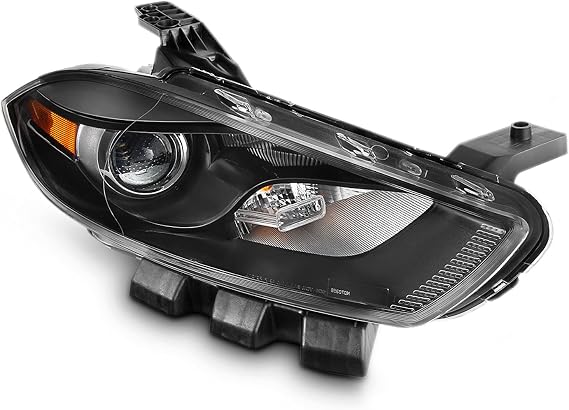 AKKON - For Dodge Dart Halogen Type Black Passenger Right Side Front Headlight Head Lamp Front Light Replacement