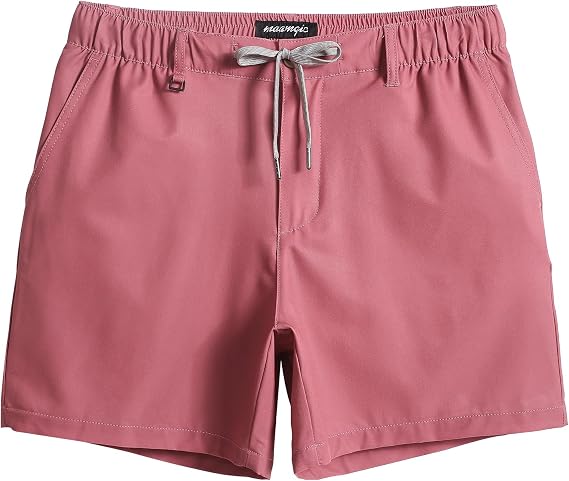 maamgic Men's 5/7 Inch Casual Classic Fit Golf Shorts Quick Dry 5-Pocket
