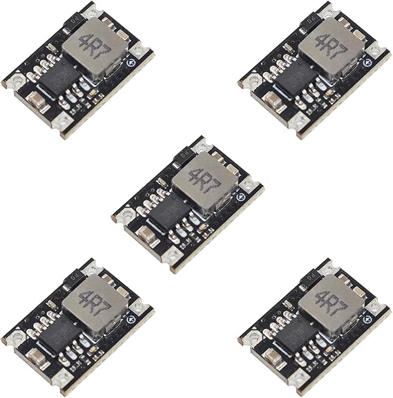 5V Buck Converter Module 5 Packs DC 5-30V to 5V Step-Down Regulator Board 1.8A Output for Arduino, ESP32, 12V/24V Systems, DIY Electronics