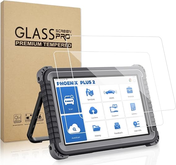 2 Pack 10.1-Inch Tempered Glass Screen Protector for Topdon Phoenix Plus 2