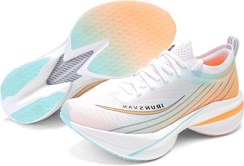 Carbon Plate Running Shoes, Lightweight Breathable Shoes Men Women