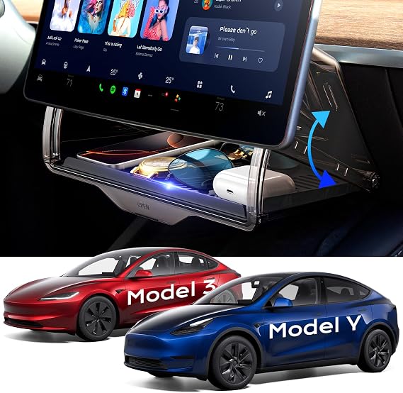 TAZENI for Tesla Model Y & 3 Under Screen Storage, fit Juniper, Highland
