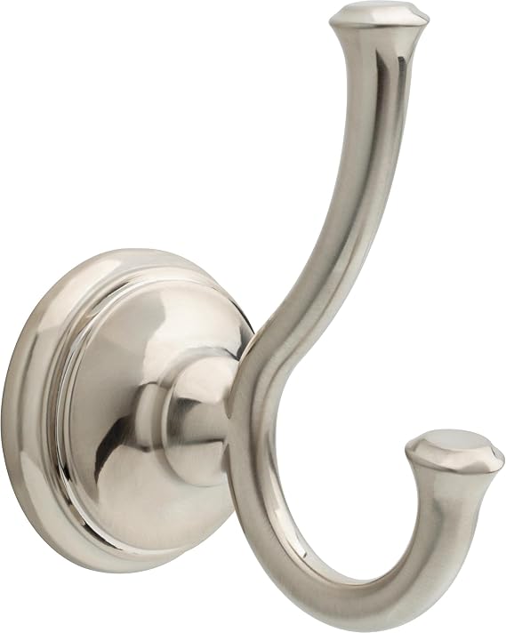 Delta Double Towel Hook for Bathroom or Kitchen| Brilliance Stainless Steel | Cassidy Accessories