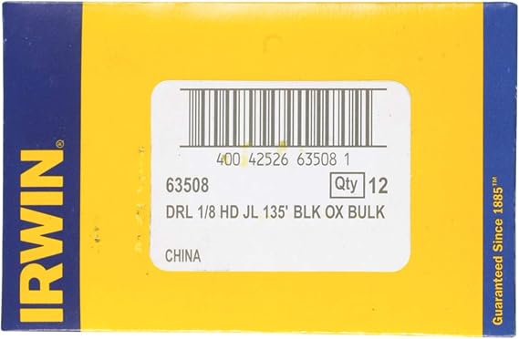 Drill 1/8 Hd Jl 135' Blk Ox Bulk