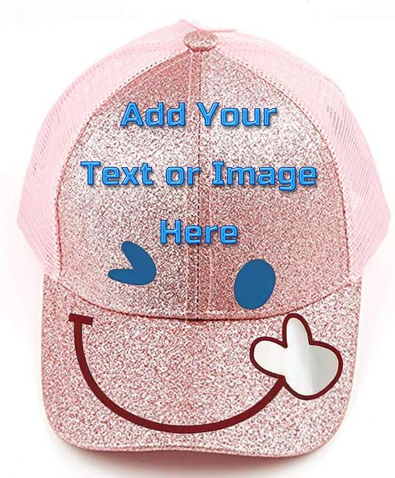 Unisex Custom Baseball Caps Personalized Glitter Trucker Hats Best Mom Ever Gifts Summer Hat Sunshine Add Text or Image Here
