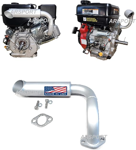 Exhaust Header pipe Compatible with Predator Max 459 Surface Drive Motor.
