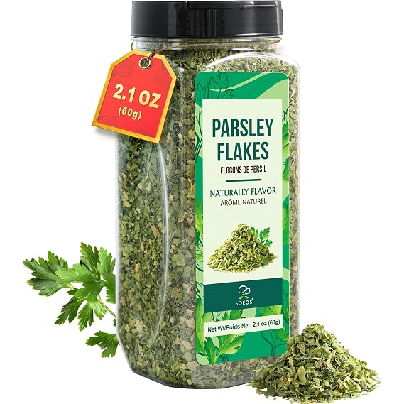 Soeos Parsley Flakes, Dried Parsley Leaves