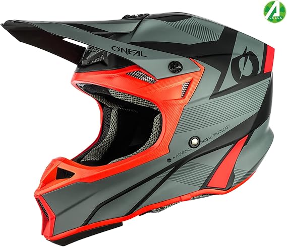 O'NEAL 10SRS Helmet Compact, Gray/Red, XXL