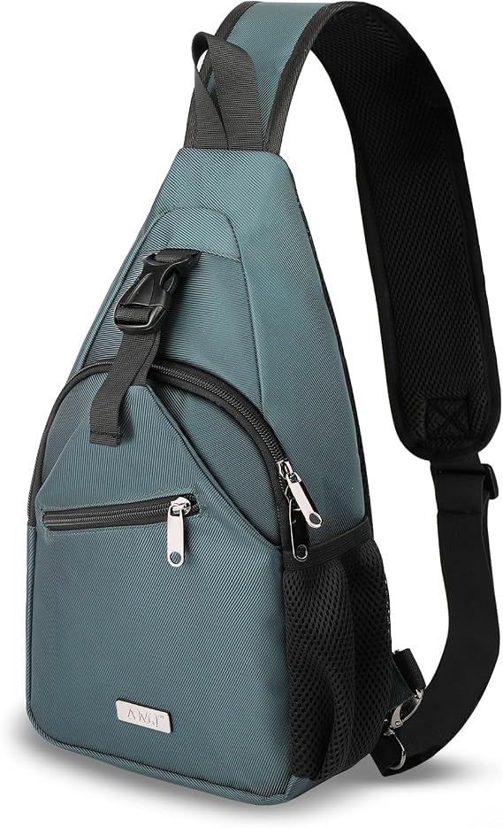 AMJ Tactical Chest Sling Bag for Men,Theft Crossbody Bag,Lightweight Hiking Shoulder Pack for Cycling, Travel, Camping