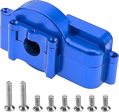Aluminum Alloy Gearbox Housing Shell Motor Plate #7590 Compatible with Traxxas LaTrax Teton Desert Prerunner Rally SST 118 4WD RC Car Blue