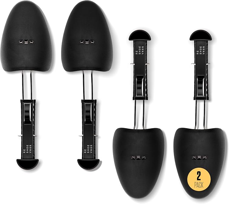 RESHOEVN8R Shoe Trees for Men - Adjustable Sizes 7-12, Sneaker Shaper | Shoe stretcher & shaper for cleaning, shaping & crease prevention, adjustable fit for men's sneakers sizes 7-12