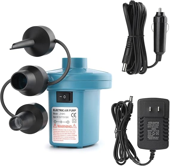 Bestrip Electric Air Pump, Air Pump for Inflatables Air Mattress Couch Pool Floats,Inflatables Boat Raft Toys, AC/DC Pump