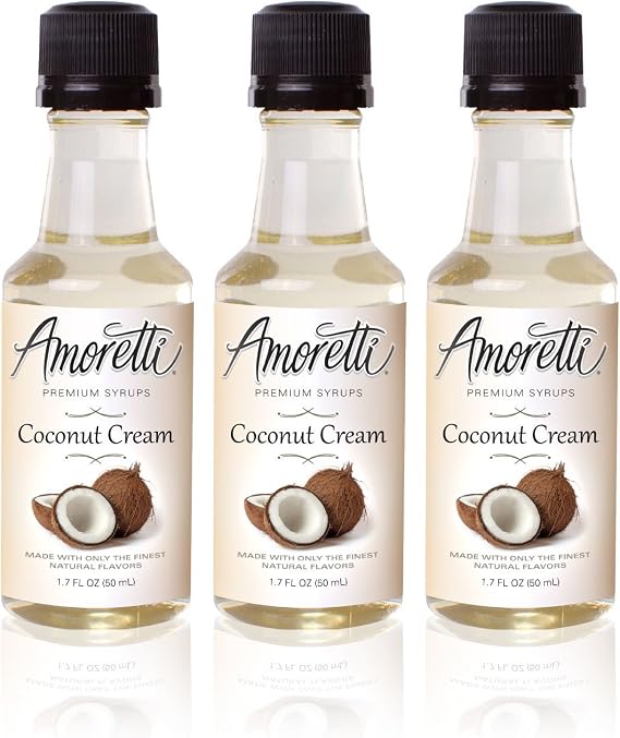 Amoretti Premium Coconut Cream Syrup 3 Pack (50ml)