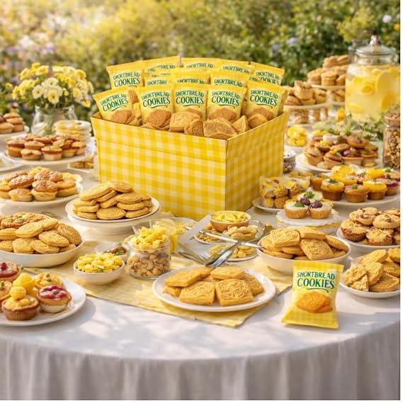 Shortbread Cookies, Individually Wrapped, 1.5 oz, 30 Pack, 180 Total Pieces, Breakfast Tea Coffee School Office Party Holiday Gift (2 Pack)