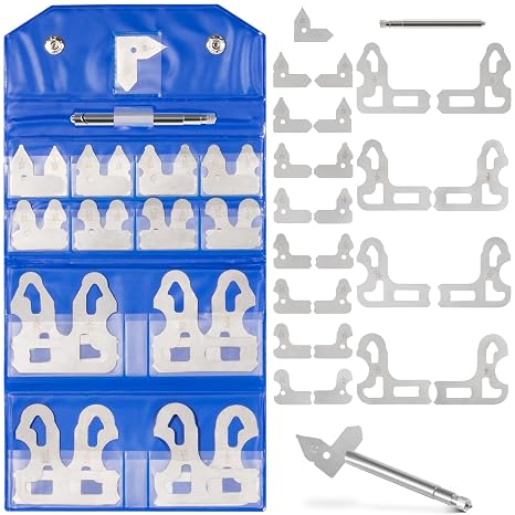 25 PCS Radius Gauge Set 1/64" - 1/2" with Stand, Stainless Steel Radius Measuring Tool, 3602-5021 Radius Gauge Set | Stand,Stainless Steel, Radius Measuring Tool, 3602-5021