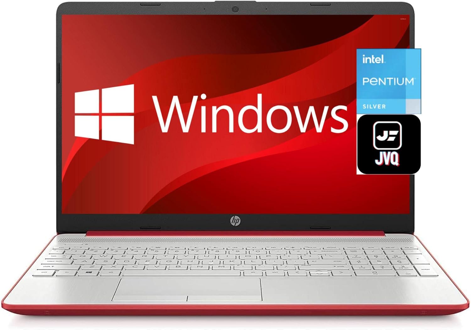 2022 Newest HP 15 15.6” HD Display Laptop Notebook, Intel Pentium Quad-Core N5000Up to 2.7GHz, 8GB DDR4 RAM, 128GB SSD, HDMI, USB-C, WiFi, Webcam, Win10, Scarlet Red,Online Class Ready