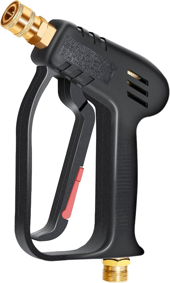 TOOLCY Short Pressure Washer Gun with M22-14mm Inlet, 4000 PSI, 7 GPM