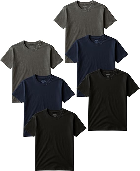 Classic Men's Short Sleeve Cotton Undershirts | Crew Neck T Shirt - Multi & Bulk Wholesale Packs
