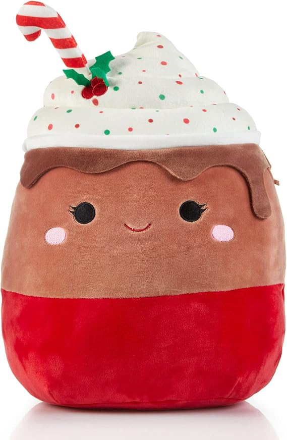 Rare Squishmallows Official Kellytoy 14in Squishmallow Plush | Sivi The Christmas Holiday Hot Cocoa Chocolate Ultrasoft Stuffed Animal Soft Squishy Toy