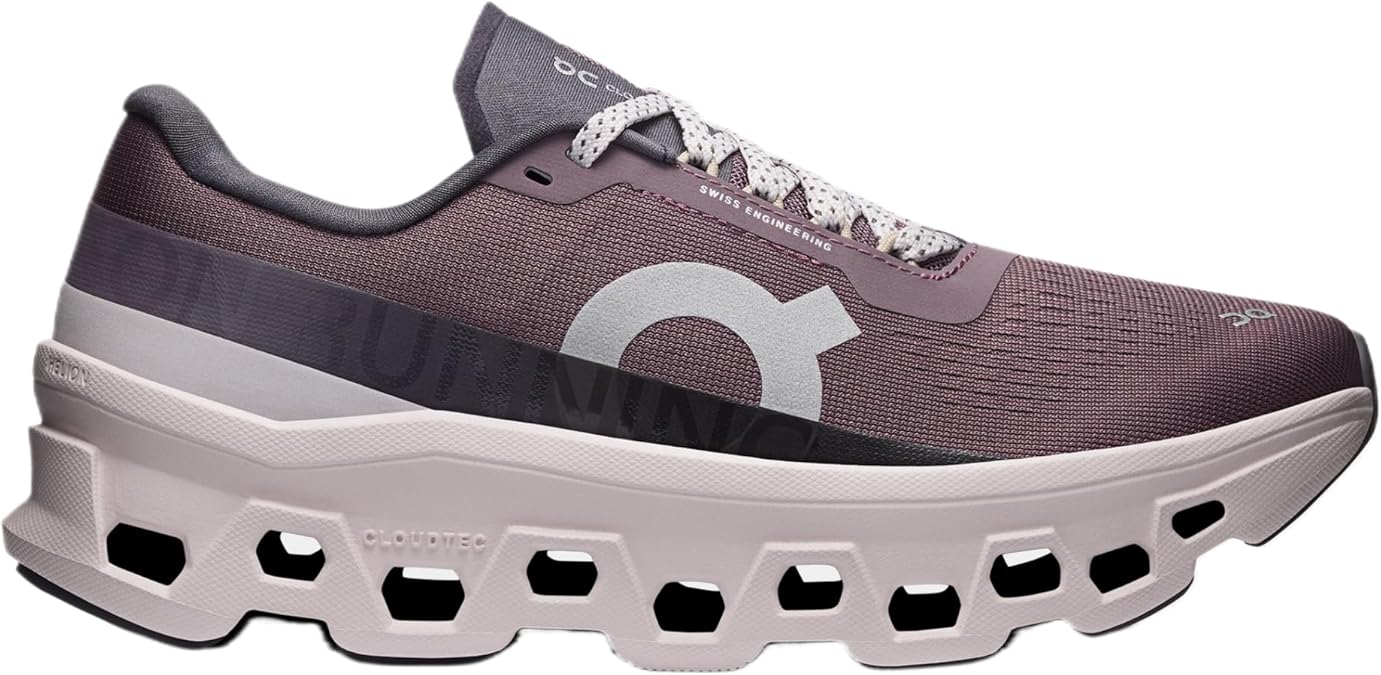 On Women's Cloudmonster 1 Sneakers, Gobi/Lily, 7 Medium US