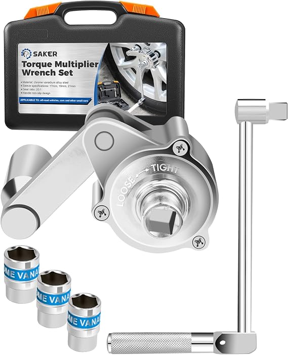 Saker Torque Multiplier Wrench Set with 6 Sockets, Heavy Duty