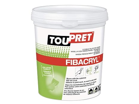 TOUPRET FIBACRYL - Exterior Flexible Filler 1 KG 27038 White