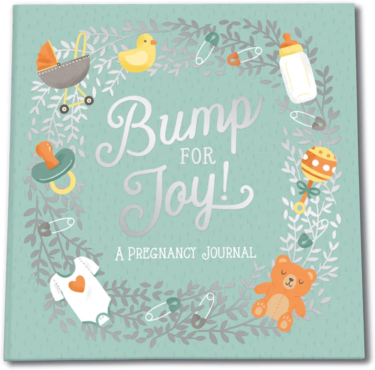 Guided Pregnancy Journal by Studio Oh! - Bump for Joy - 9 x 9 - Beautifully Illustrated Hardcover Journal with Storage Pockets Creates a Keepsake of Maternity Memories