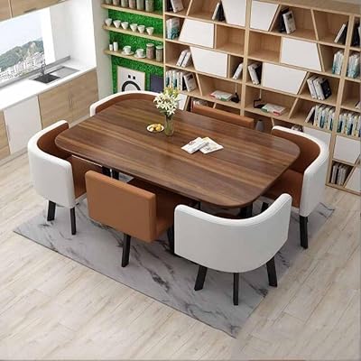 Piece Dining Set with Chairs for Small Spaces Modern Office Conference Table and Chairs Kitchen Furniture for Home and Office Use,26