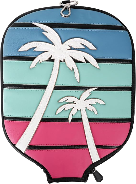 Big Crazy Pickleball Paddle Cover, Pickleball Paddle Case, Pickleball Paddle Covers for Paddle Protect, Bear Flamingo Pickleball Cover with Zipper, Pickleball Gift