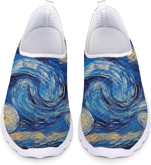 Shoes for Womens Girls Walking Sneakers Casual Slip On Outdoor Tennis Loafers for Athletic Gym Size 5.5-11.5 White Sole
