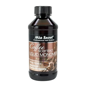 Mia Secret COFFEE SCENTED Liquid Monomer - Alternate Acrylic Nail Liquid for Acrylic Powder - EMA monomer - Scented Nail Monomer liquid - ema monomer acrylic nail liquid 4 oz.