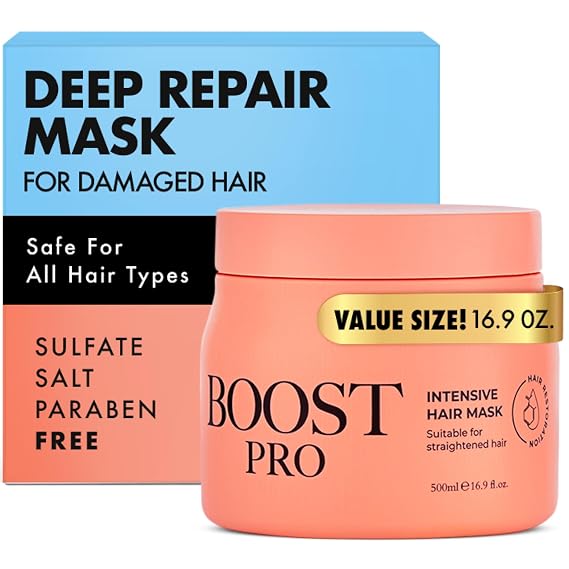 Intensive Deep Conditioning Hair Mask Hydrating Treatment for Dry, Damaged & Colored Hair Sulfate & Salt-Free, w/Shea, Mango Butter & Argan Oil, Frizz Control & Strengthening, 16.9 fl oz