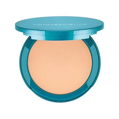 Colorescience, Natural Finish Pressed Foundation, SPF 20 | Mineral Foundation, Water Resistant Formula