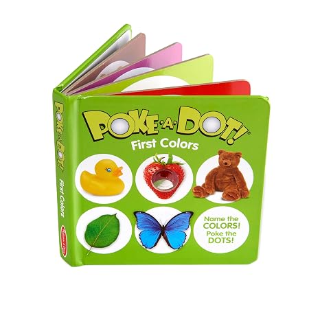 Melissa & Doug Poke-a-Dot First Colors, Interactive Popping Board Book | Features Satisfying Clicks & Pops, Encourages Language Development, Builds Fine Motor Skills, Sensory Toy Gift Ages 1+