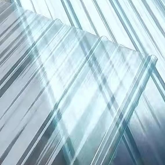 FRP Daylighting Panels,Replacement Shed Roof Sheet,Insulating Roofing Cladding Panel for Greenhouse,Transparent Corrugated Roofing Sheets,Garage Rain Awning,1.2mm Thick (5 Pcs,35x59in)