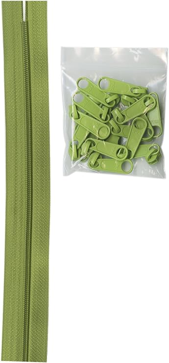 Zippers by The Yard (4yds) -Apple Green