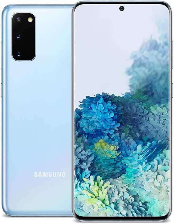 Samsung Galaxy S20 5G (128GB, 12GB RAM) 6.2" AMOLED, Snapdragon 865, IP68 Water Resistant, Global 5G Volte (GSM + CDMA) Factory Unlocked (AT&T, Verizon, T-Mobile, Metro) G981U1 (Cloud Blue)