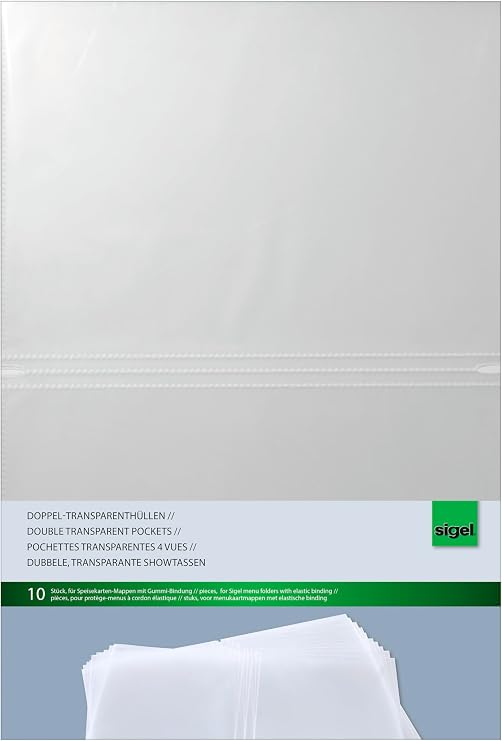 SIGEL Transparent 4-Page Inserts 45 x 30.70 cm