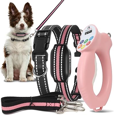 PaiPaitek Dog Shock Collar and No-Pull Training Leash Set, 1600ft Waterproof Dog Training Collar with Tension Sensor for Anti-Pull and Remote Recall