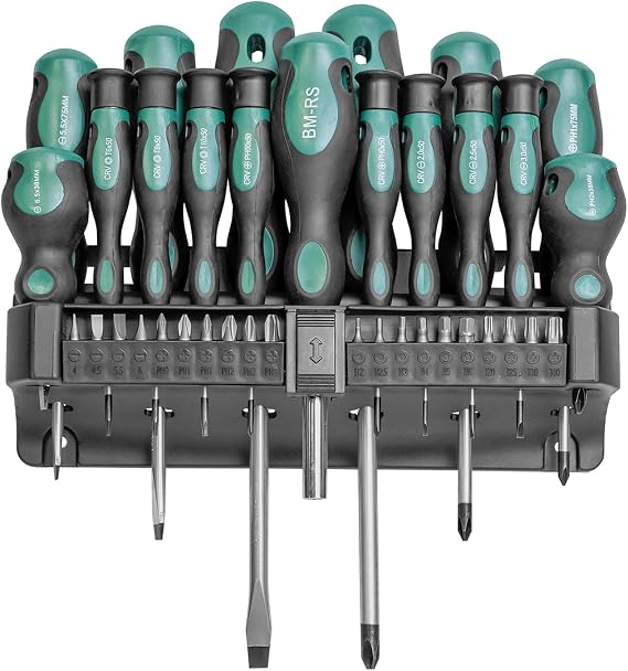 Brüder Mannesmann Werkzeuge M11415 Screwdriver and Bit Set 37-Piece