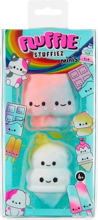 Fluffie Stuffiez Popsicle & Ice Cream Cone Minis Collectible Feature Plush - Surprise Reveal Unboxing Soft and Squishy Tactile Play Fidget DIY